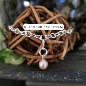 Sterling silver freshwater Pearl charm